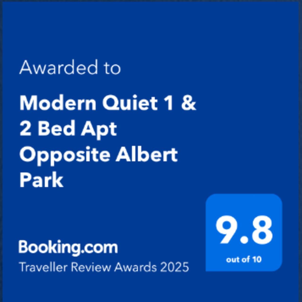 Modern Quiet 1 & 2 Bed Apt Opposite Albert Park Melbourne Kültér fotó