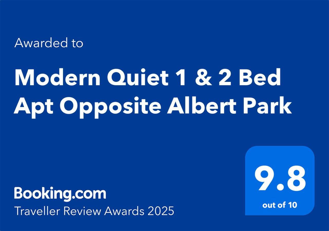 Modern Quiet 1 & 2 Bed Apt Opposite Albert Park Melbourne Kültér fotó